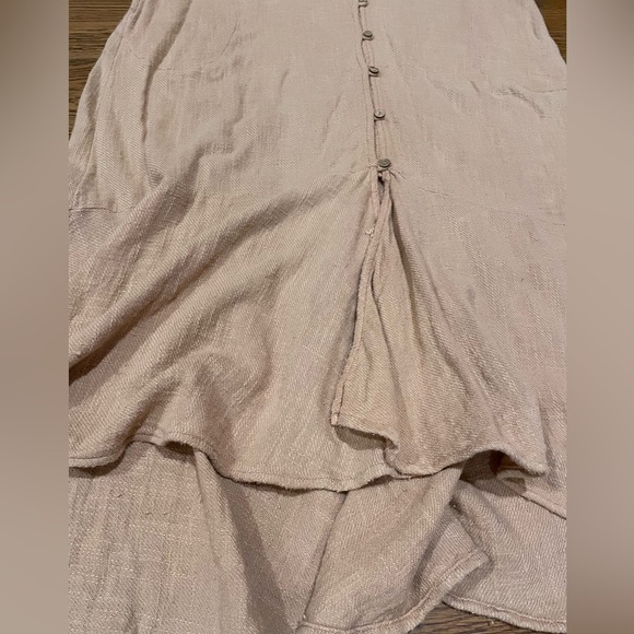 Free People Dress Valerie Vest Iced Chai Tan Cotton Women’s Small Free-est - Picture 4 of 8